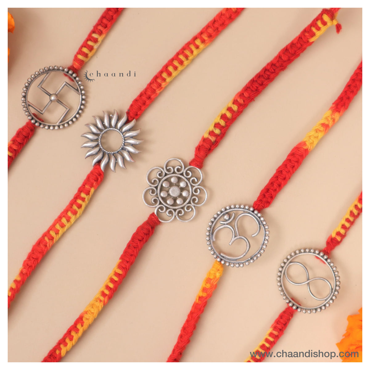 Buy Golden Rakhi Bracelet online - Rakhi Collection Silver Linings –  Silverlinings