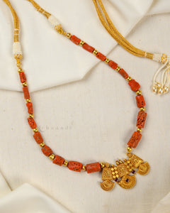 Antique Coral Beaded Necklace CHN1434