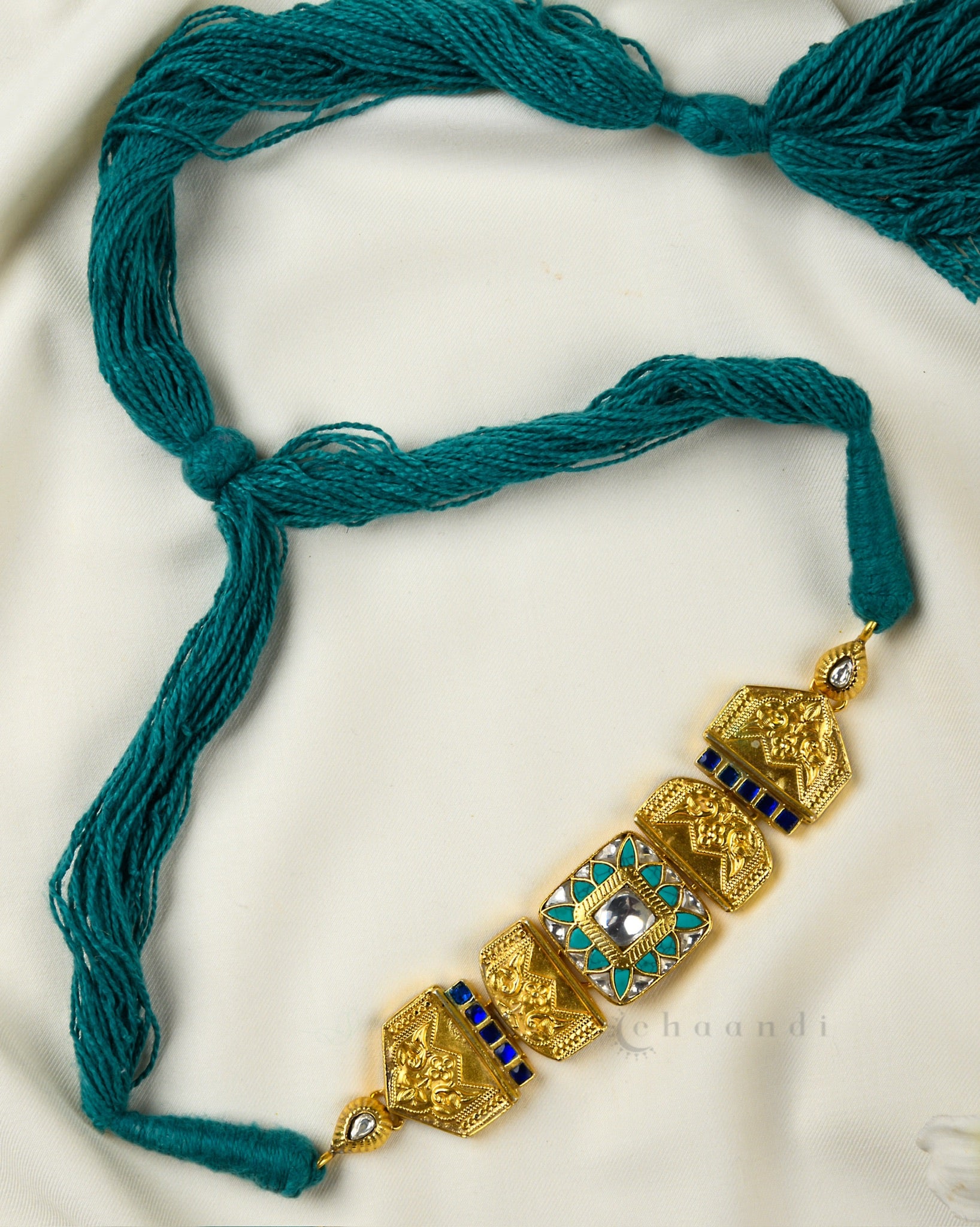 Antique Gold Polish kundan Choker CHN1482