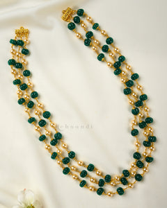 Triple Layer Jade & Pearl Beads Chain CHN1480