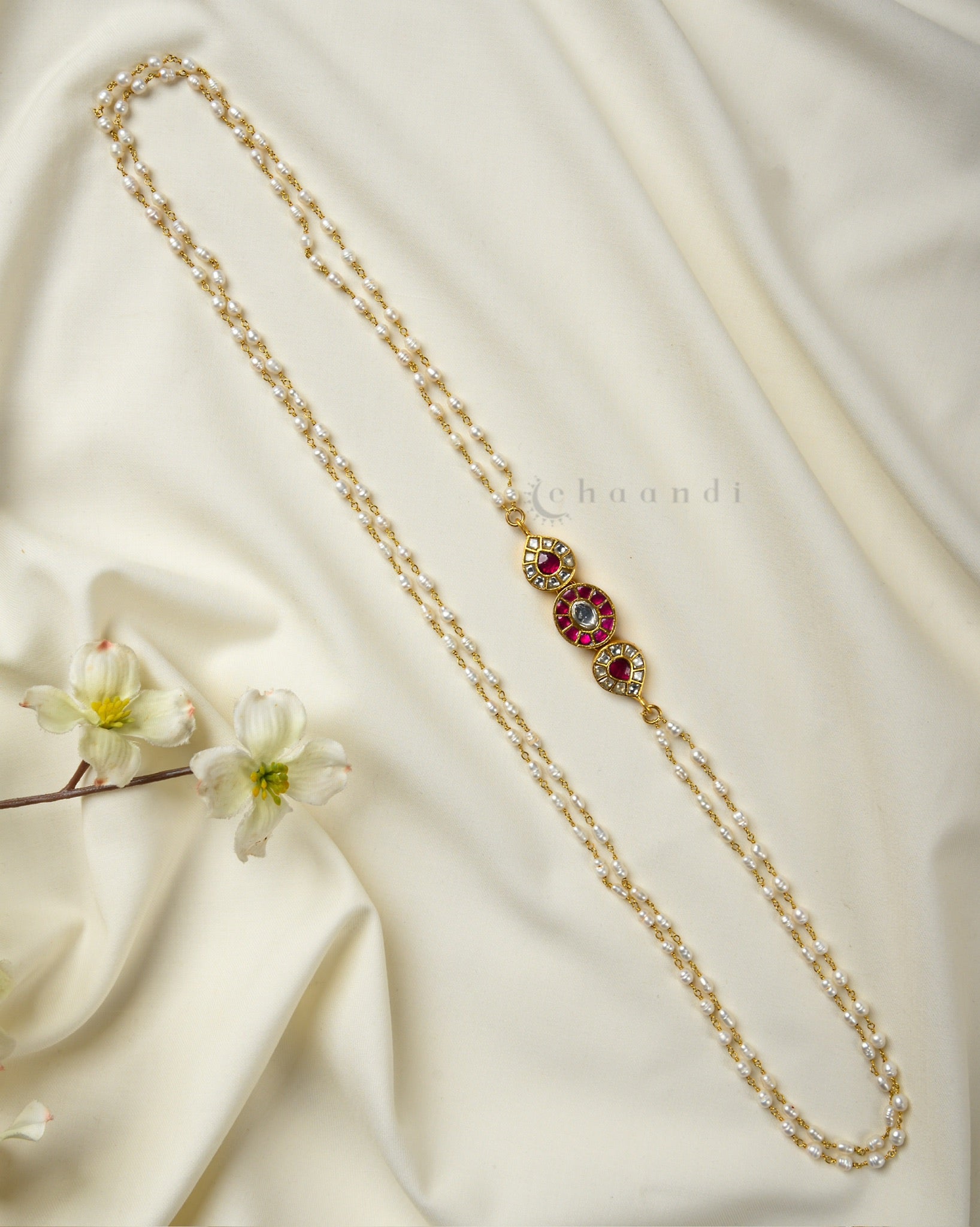 Kundan Pearl Mope-Chain CHN1473